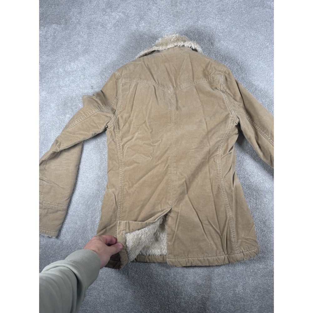 Abercrombie & Fitch Jacket Women Small Brown Sherpa Lined Preppy Y2K Bella‎ Swan - Picture 6 of 9
